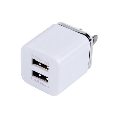 China For Cell Phone Mobile Phone Charger 5V 2A EU USA Plug Travel Charger Charging Adapter Dual Usb Wall Charger 2 Ports Adapter for sale