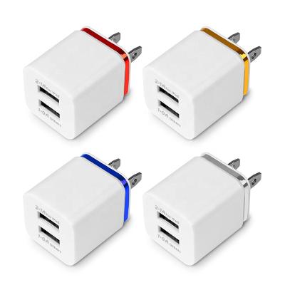 China For Mobile Phone Charging Promotional Custom 5V 2A Dual USB Wall AC Wall Charger EU USA Logo Travel Charger Home Power Adapter for sale