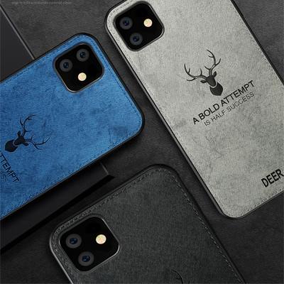 China Soft Cell Phone Protector Cloth Skin Phone Case For Huawei P30 Deer Cover Luxury Anti Sweat Deer Cloth Phone Case For iPhone 11 for sale