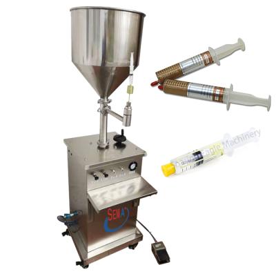 China Semi-automatic Food Filling Machine Syringe Lotion Filler Syringe Filling Machine for sale