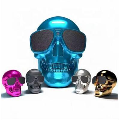 China Personality Gift Mini Portable Wireless Speaker Skull BT Wireless Speaker for sale