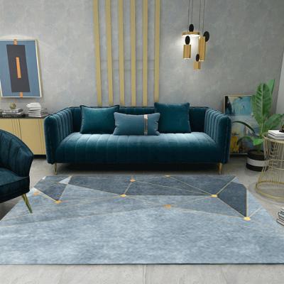 China Washable Modern Minimalist Geometric Pattern Study Bedside Thickening Mat Living Room Carpet Simple Luxury Light Carpet Brush Covers for sale