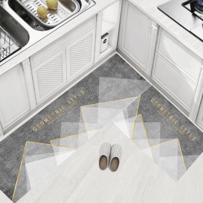 China Household Non Slip Washable Anti Fatigue PVC 2pc Kitchen Floor Multifunctional Residential Printed Mats for sale