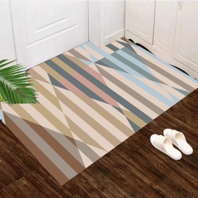 China Hot Selling Washable Quality Rectangle Home Bathroom Modern Cushioned Custom Made Door Mat for sale