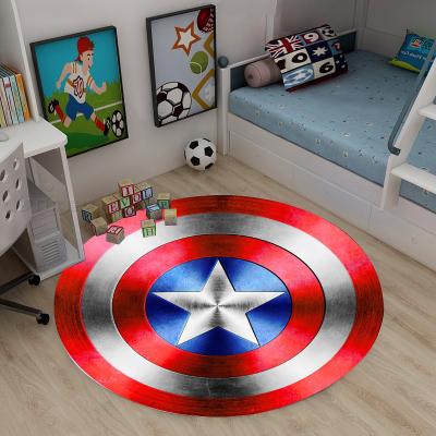 China Washable Low Price Customized Golden Diamond Velvet Practical Modern Carpet Round Rugs for sale