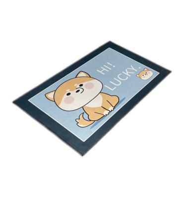 China Top Quality Washable Fashion Dog Animals Cartoon Printed Funny Mats Custom Made Home Rug for sale