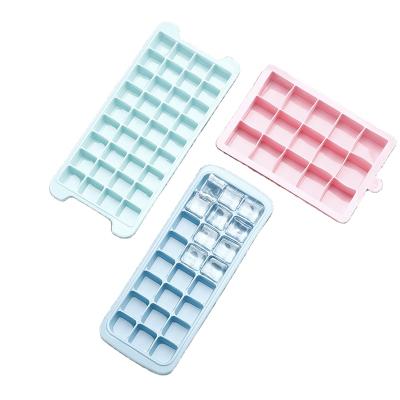 China Food Grade Material / Lattice Easy Demoulding Easy Household Demoulding Silicone Ice Cream Tray Ice Cube Block Mold for sale