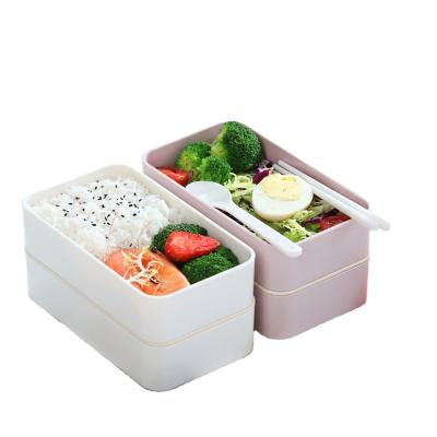 China Sustainable 1.2 L Food Grade PP Mature Student Eco-friendly Children Wooden Printing Bento Lunch Box for sale