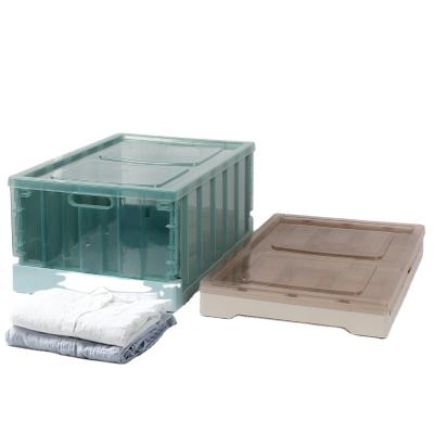 China Large Capacity Collapsible Hot Selling Amazon Clothing Containers Plastic Collapsible Storage Boxes And Trash Bins for sale