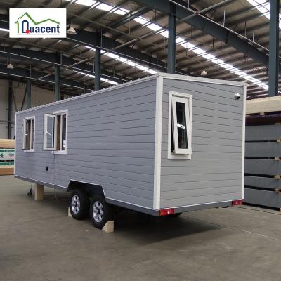 China Quacent China Modern Design Expandable Mobile Prefab Container House With Wheels for sale