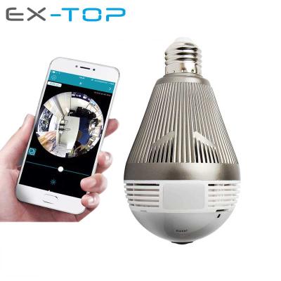 China New 5MP Hidden P2P SD Card Wifi Video Online Recording White Led Security Bulb E26 E27 Connector for sale