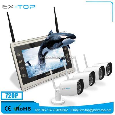 China 11 Inch Outdoor LCD NVR 4CH 720P Wifi IP Camera Kit Home Kit CCTV System K8604L11-302oW-10 for sale