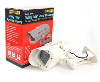 China Red Led Dummy Solar Powered Flashing Security IR Fake Flashing Security IR CCTV Camera for sale