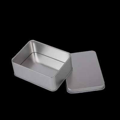 China Recyclable Custom Rectangular Goods Packaging Container Tea Metal Tin Packaging Box for sale