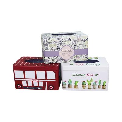 China Home Eco-friendly Rectangular Storage Box Tin Box Tissue Tin Box Luxury Tin Box Creative Customization for sale