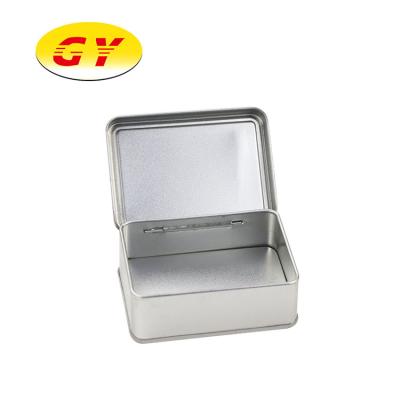 China Recycled Materials Customized Hinged Metal Tin Box For Gift Packaging for sale