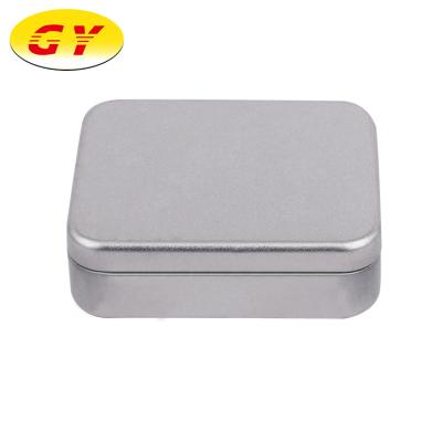 China Recyclable Rectangular Candy Tin Packaging Box With Hinged Lid for sale