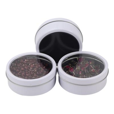 China High Quality Round Tea Metal Box Seasoning Spice Tin Box Stone Chunk Gift Box Packaging for sale