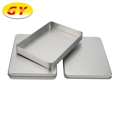 China Recyclable Customizable Silver Thin Metal Mask Cosmetic Packaging Tin Box for sale