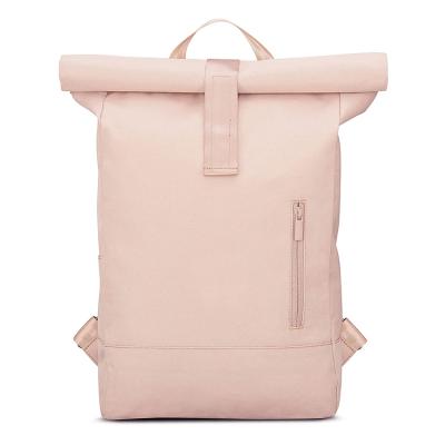 China Waterproof Waterpoof Recycled Polyester Rolltop Backpack Rpet Cylinder Office Backpack Laptop Daypack Casual Backpack Made From Plastic Bottles for sale