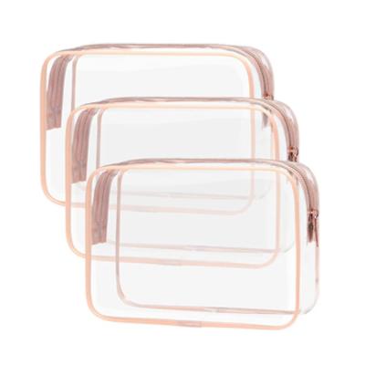 China Travel Clear Makeup Bag Fashion Cosmetic Toiletry Bag For Women Men, Carry On Airport Airline Compliant Bag for sale