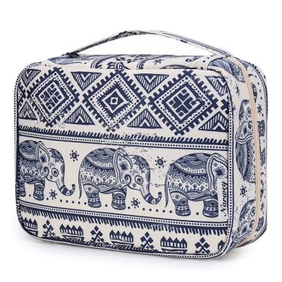 China Fashion Elephant Print Travel Toiletry Bag Hanging Cosmetic Make Up Organizer for Women and Girls Waterproof for sale