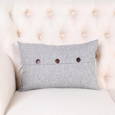 China Premium Rectangle Type Gray Color Chenlille Pillow Covers Anti Dust Mites For Sofa Decor for sale