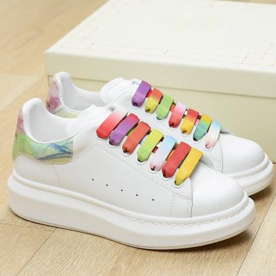 China CUSHIONING Wholesale Price Young Lady Good Quality Fashion Mc White Leather Colorful Sports Walking Footwear European Shoes Casual Sneakers for sale