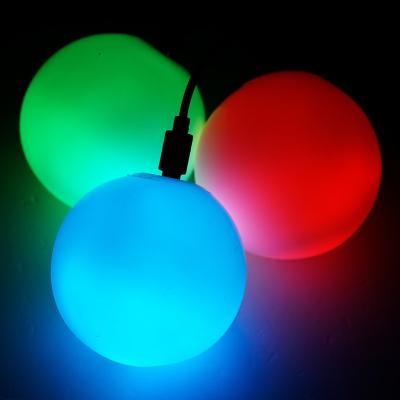 China Eco-friendly Material LED Light Up Juggling Balls With Charging Rope, USB Cable LED Glow Juggling Balls for sale