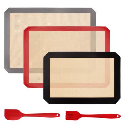 China Sustainable Nonstick Silicone Baking Mat Big Sheet Pan Size heat-resistent silicon liner for bake pans for sale