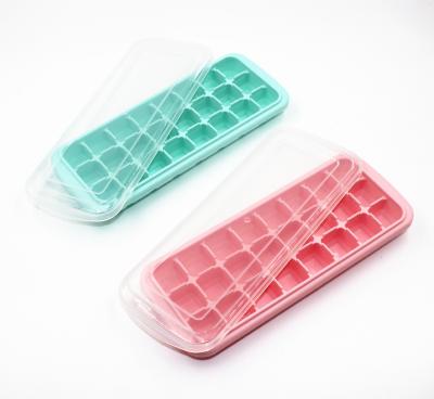 China Viable Silicone Ice Cube Trays With Lid - Easy Release Ice Cube Mold Containers - Silicone Ice Cube Maker For Cocktail Whiskey for sale