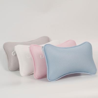 China Sustainable Soft Bone Shape Spa Bath Pillow With Suction Cups Luxury Non-skidding Bathtub Pillow for sale