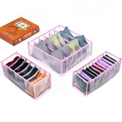 China Hot Selling Viable Amazon New Bra Underwear Storage Set High Quality Multicolor Organizer Space Saving Bra Underwear Storage Set for sale