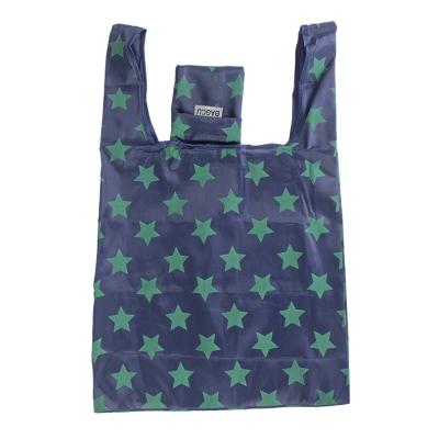 China Folding 2020 Wholesale Promotional Tote Bag Customized Printing Foldable Polyester Hot-selling Shopping Bags for sale