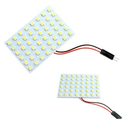 China Cornering Lamp 12V Scallop 5050 48SMD Car Led Interior Panel Light C5W W5W T10 Car Roof Led Dome Bulb for sale