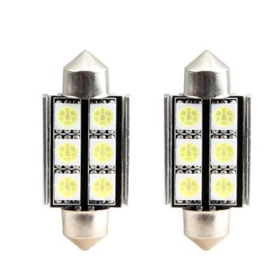 China Dual Cornering Lamp 12V 5050 Tip Truck Car Led Reveal Car Interior Cab Light Roof Light Festoon 6SMD Dome Lamp Reading Light Bulb for sale