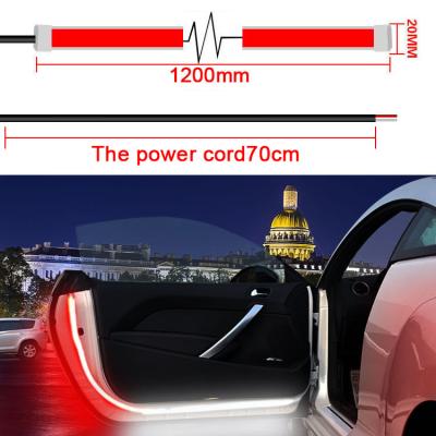 China PC Universal RGB Universal RGB Flooding Lamp Car Door Opening LED Warning Light Strip Flexible DRL Flooding Flashing Led Strip for sale