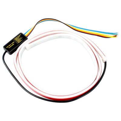 China Daytime/brake/running/reverse/double flash time light turn signal. 120CM rf brake LED turn signal lamp strip dynamic drl strip car tail flame box 150CM universal auto light flexible for sale