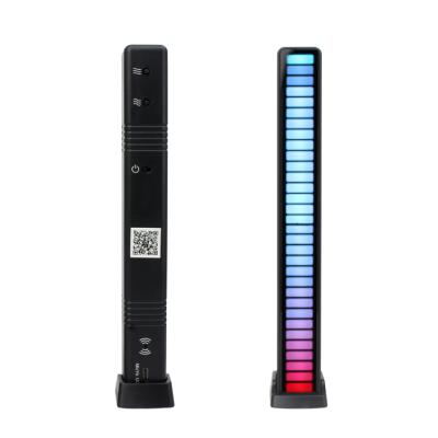 China Universal Voice Control Rhythm Light Glow Atmosphere Car Desktop Transformation Led Cool Game Music Level Lights for sale