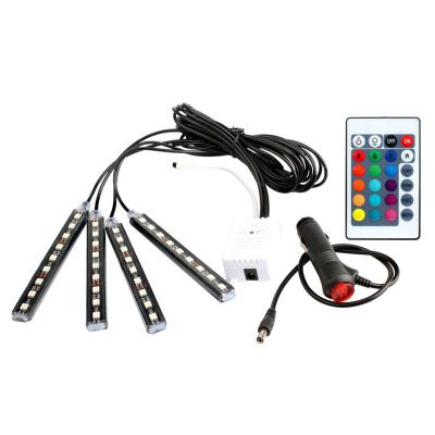 China Universal RGB 5050 LED Strip Atmosphere Car Interior Remote Decorative Lights Led For Car for sale