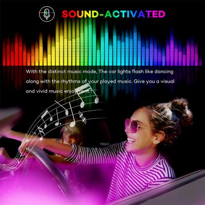 China Automotive Industry Car Interior RGB Led 5050 Ambient Lights Atmosphere 12SMD Interior Universal Car Strip Light for sale