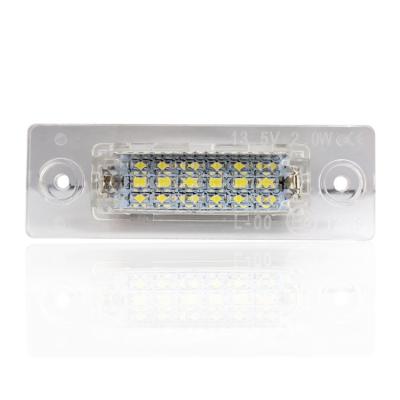 China Aluminum+ABS+PC+3528 LED Chips For Volkswagen LED License Plate Light For VW Cart Golf Plus Jetta Passat B5 Touran Passat B6 Car LED Number Lights for sale