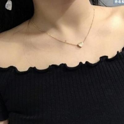 China New hot selling CLASSIC all-match love short necklace Japanese and Korean simple silver chain clavicle necklace for sale