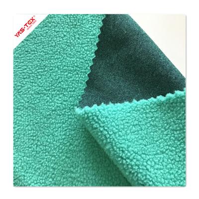 China Anti Pill Polyester Fleece Fabric Cationic Spandex Stretch Knitted Fabric For Garment Jacket for sale