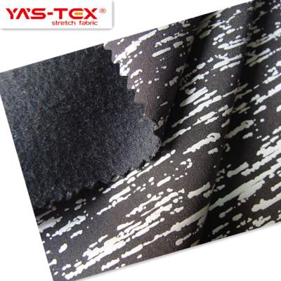 China Three-Layer Composite Fabric, Reflective Printing Composite Fleece, Soft Shell Outdoor Winter Clothing for sale