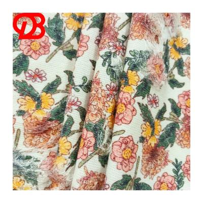 China High Quality Tear-Resistant Spandex Polyester Jacquard Rayon Distressed Custom Printed Knitted Fabric For Coats And Jeans for sale