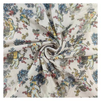 China Low Tear-Resistant Price NO MOQ TR Distressed Fabric Jacquard Fabric Custom Printed For Hoodies And Dress for sale