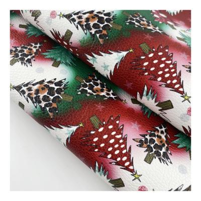 China Mermaid scale design custom printing PU faux leather stretch A4 or 1/5 fabric for bows for sale