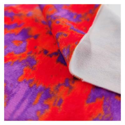 China Professional Velvet Supplier Tear-resistant Fabric Tie Dye Custom Print For Neckerchief And Blanket for sale