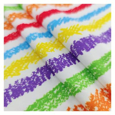 China Cheap Price Tear-Resistant 4 Ways Stretch Double Brushed Poly Fabric Digital Print For Baby Cloth for sale